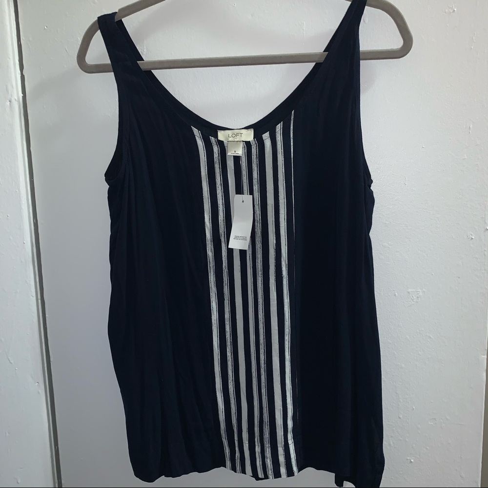 LOFT navy tank top (NWT)